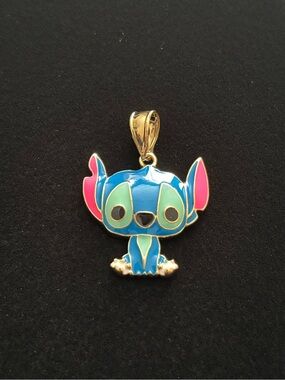 Gold Plated Stitch Enamel Pendant